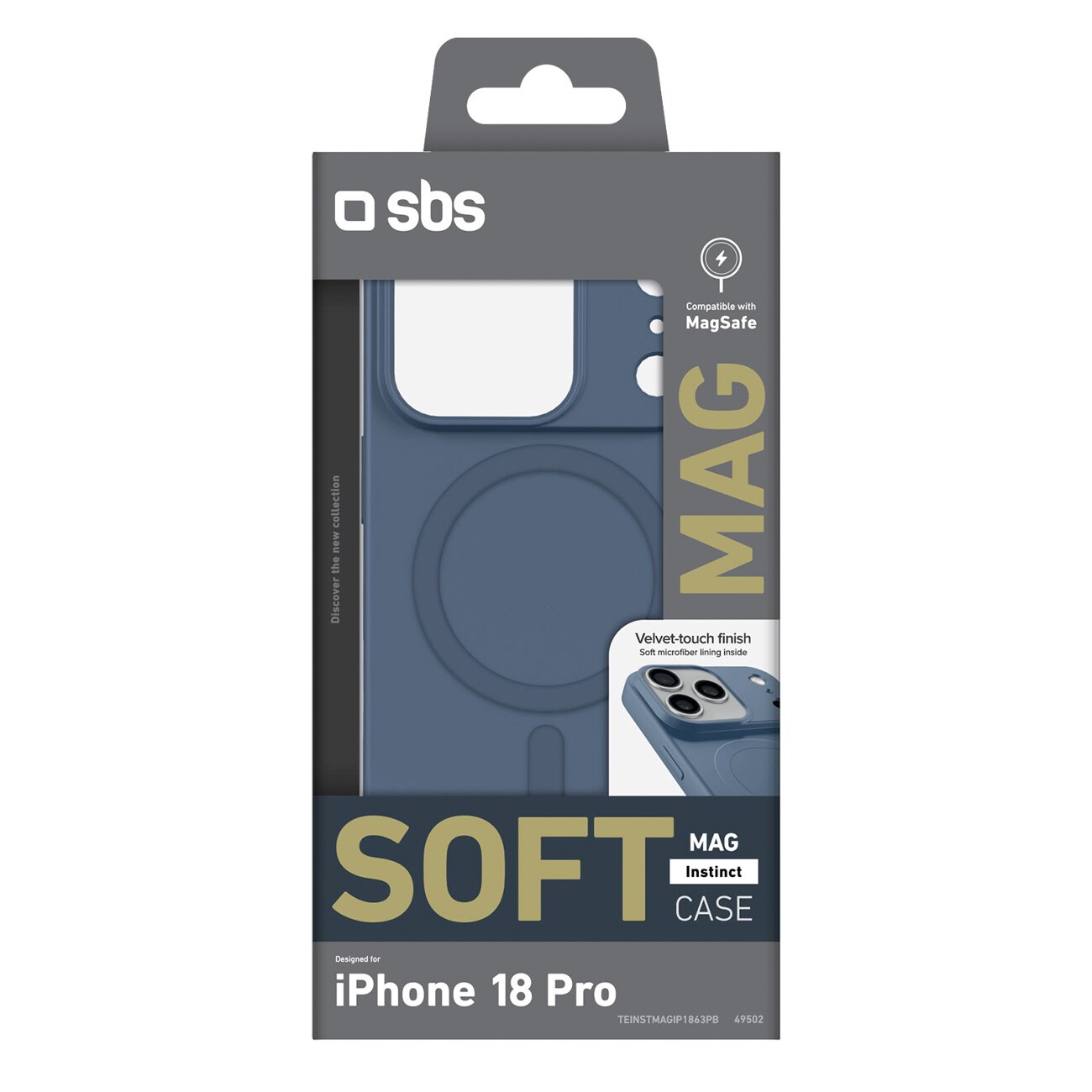 SBS Instinct Mag-etui til iPhone 18 Pro / 17 Pro – kompatibelt med MagSafe – blå