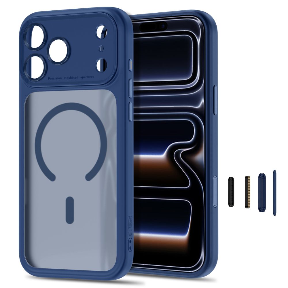 Tech-Protect MagPeak MagSafe CC-etui til iPhone 18 Pro Max / 17 Pro Max – mat marineblå