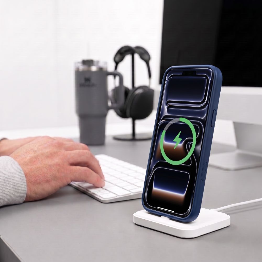 Tech-Protect MagPeak MagSafe CC-etui til iPhone 18 Pro Max / 17 Pro Max – mat marineblå