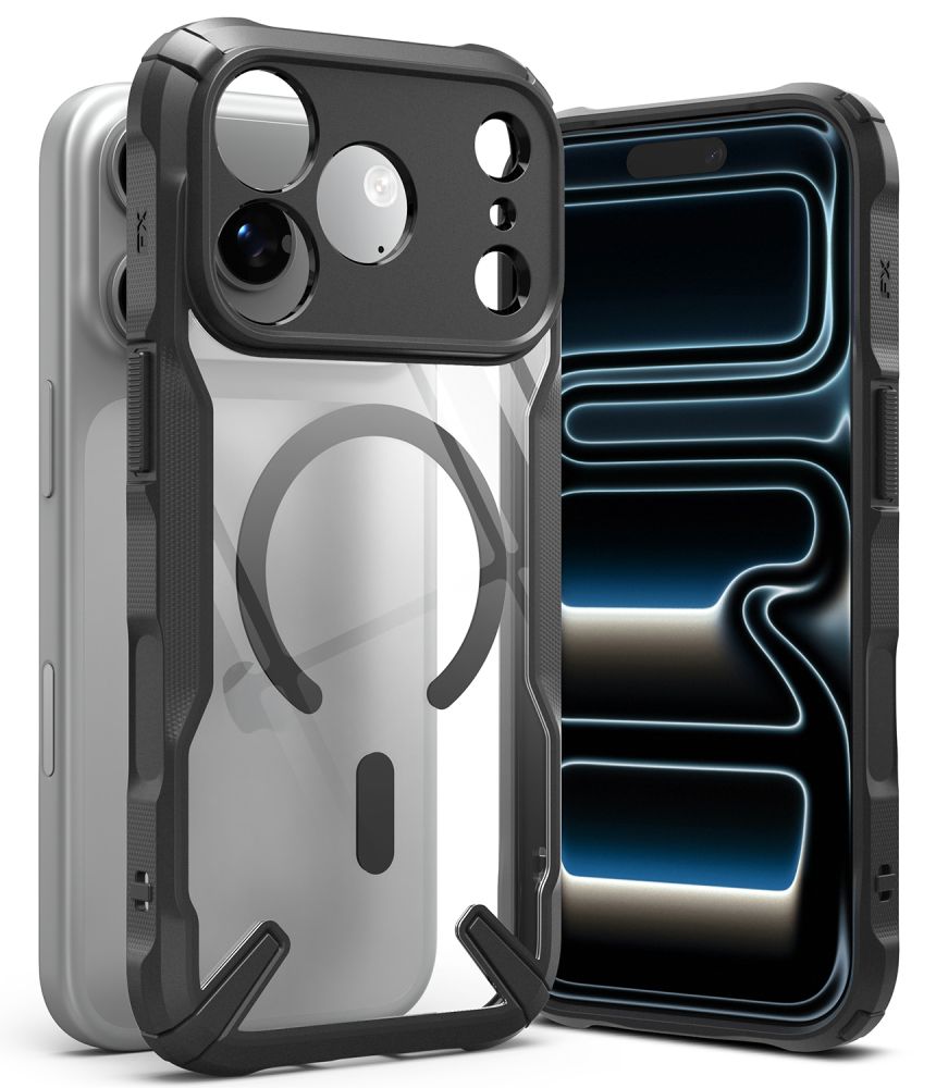 Ringke Fusion X magnetiskt MagSafe-fodral för iPhone 18 Pro / 17 Pro – Svart
