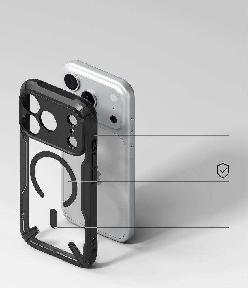 Ringke Fusion X magnetisk MagSafe-etui til iPhone 18 Pro / 17 Pro – sort