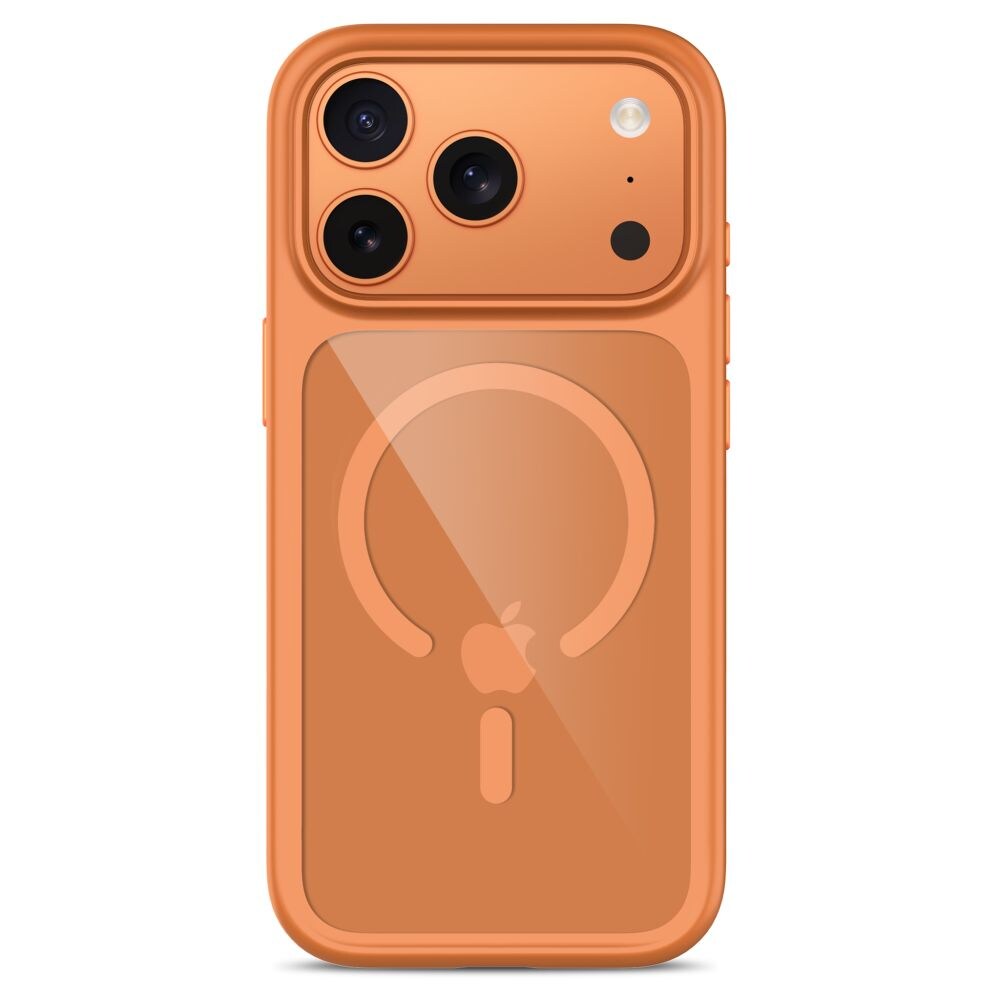 Tech-Protect MagOne CC MagSafe + 2-pak beskyttelsesglas til iPhone 18 Pro/17 Pro – orange klar