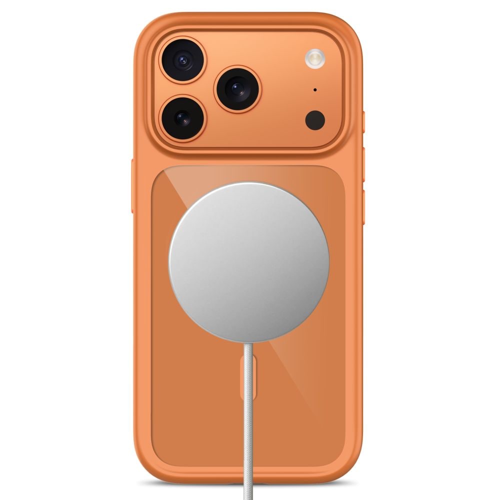 Tech-Protect MagOne CC MagSafe + 2-pak beskyttelsesglas til iPhone 18 Pro/17 Pro – orange klar