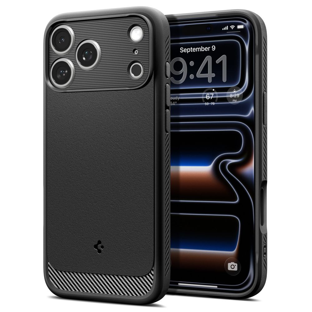 Spigen Rugged Armor MagSafe-etui til iPhone 18 Pro / 17 Pro – mat sort