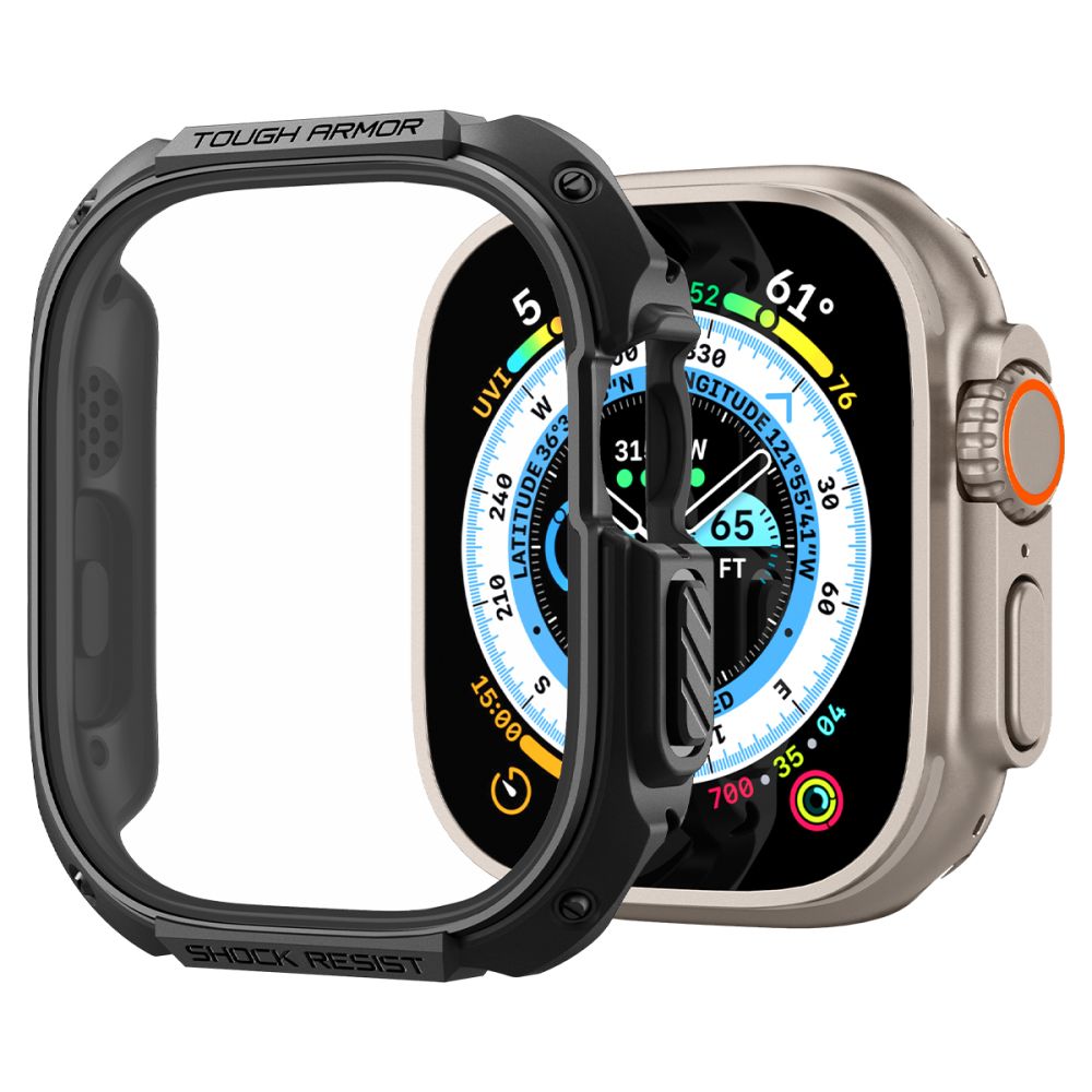 Spigen Tough Armor-etui til Apple Watch Ultra 49 mm – sort