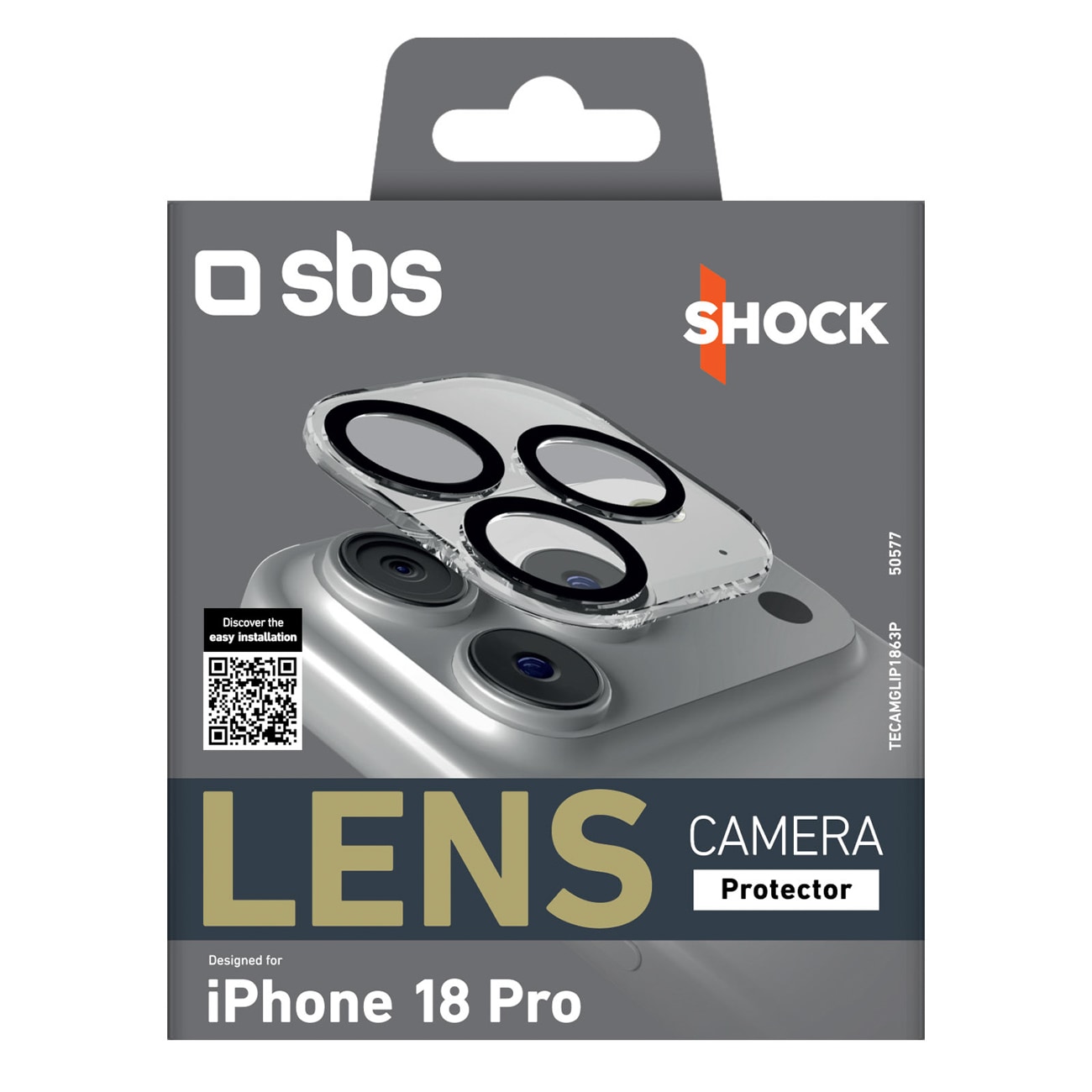 SBS-linsebeskyttelse til iPhone 18 Pro