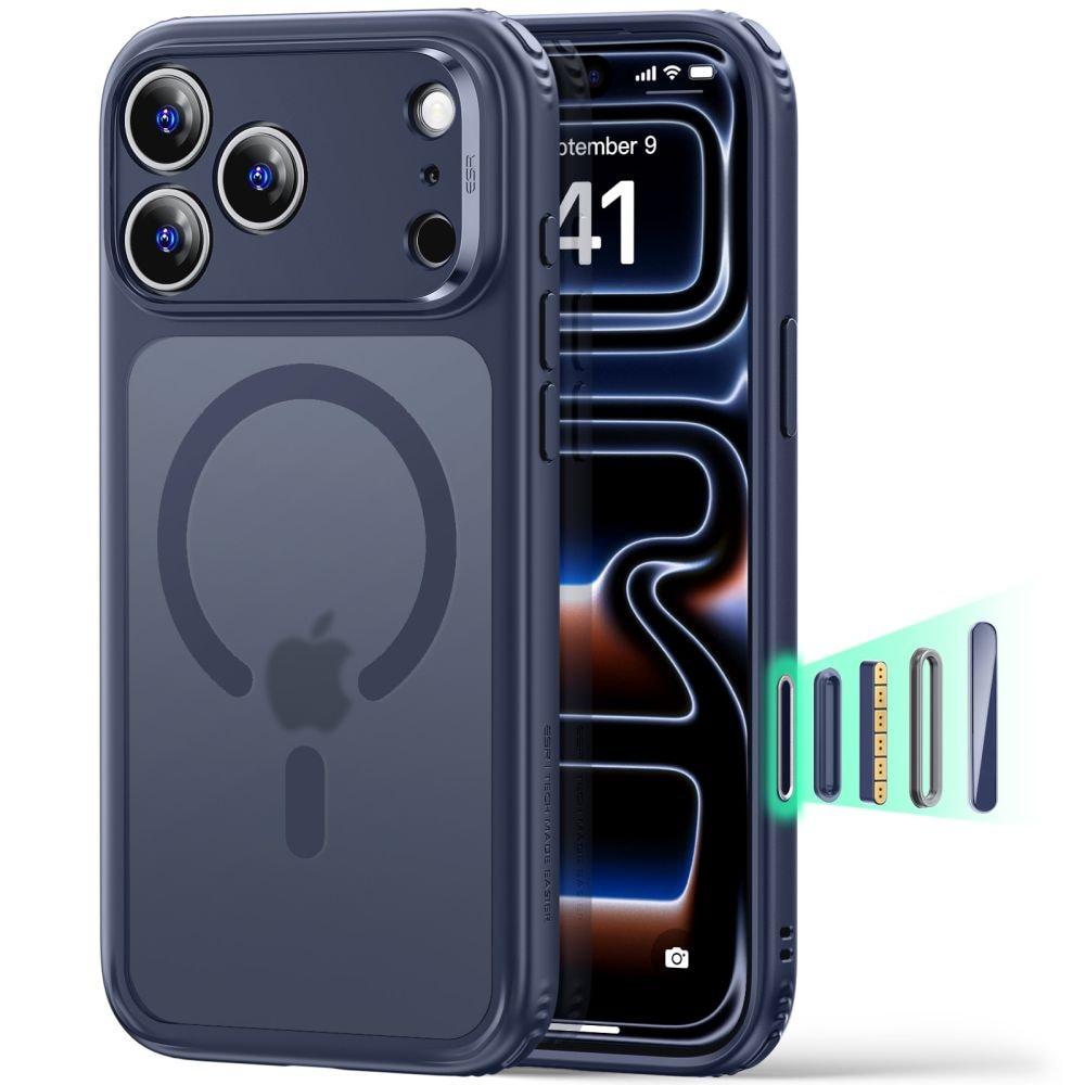 ESR Classic Hybrid MagSafe-fodral för iPhone 18 Pro Max / 17 Pro Max – frostad blå