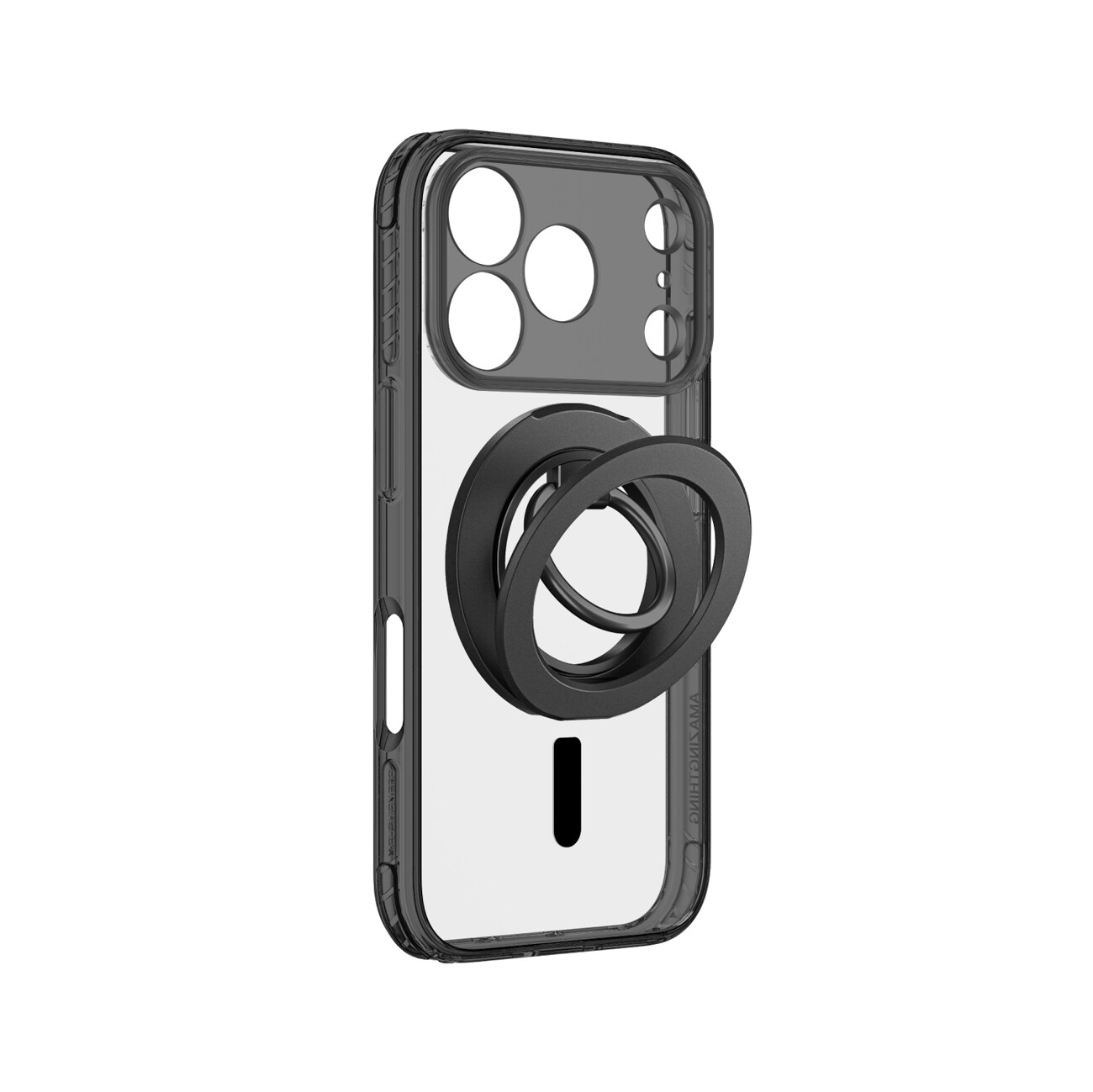 AmazingThing Titan Pro-objektivringsæt m/etui til iPhone 18 Pro Max, kameradæksel, MagSafe – sort