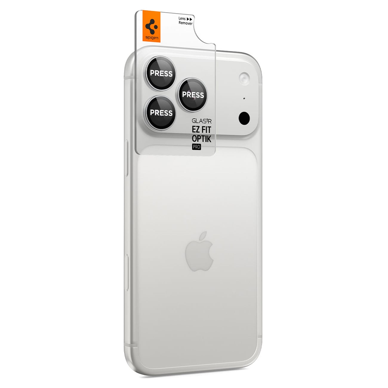 Spigen Optik Pro GLAS.TR EZ FIT 2-pak hærdet glas kameraskærmbeskytter iPhone 18 Pro/Pro Max – Sølv