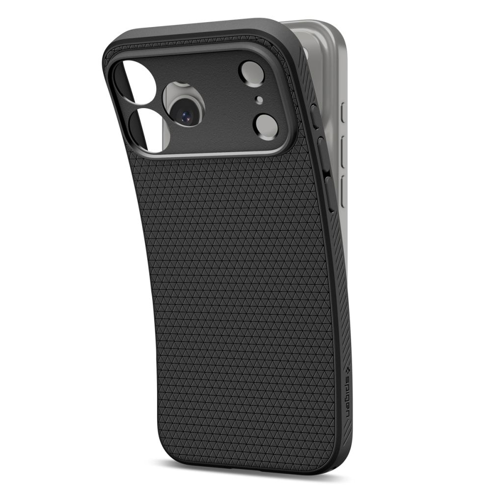 Spigen Liquid Air-etui til iPhone 18 Pro / 17 Pro – mat sort