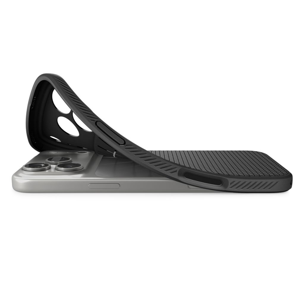 Spigen Liquid Air-etui til iPhone 18 Pro / 17 Pro – mat sort