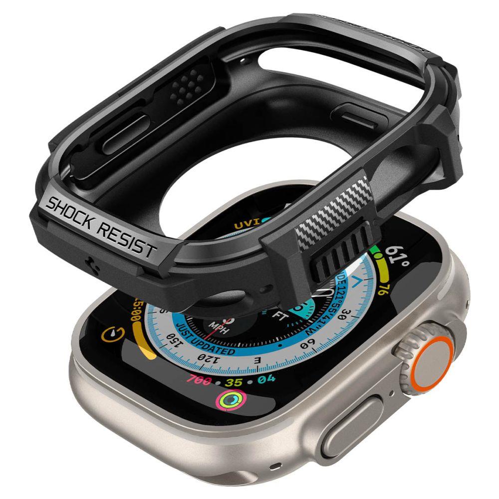 Spigen Rugged Armor-etui til Apple Watch Ultra (49 mm) – mat sort