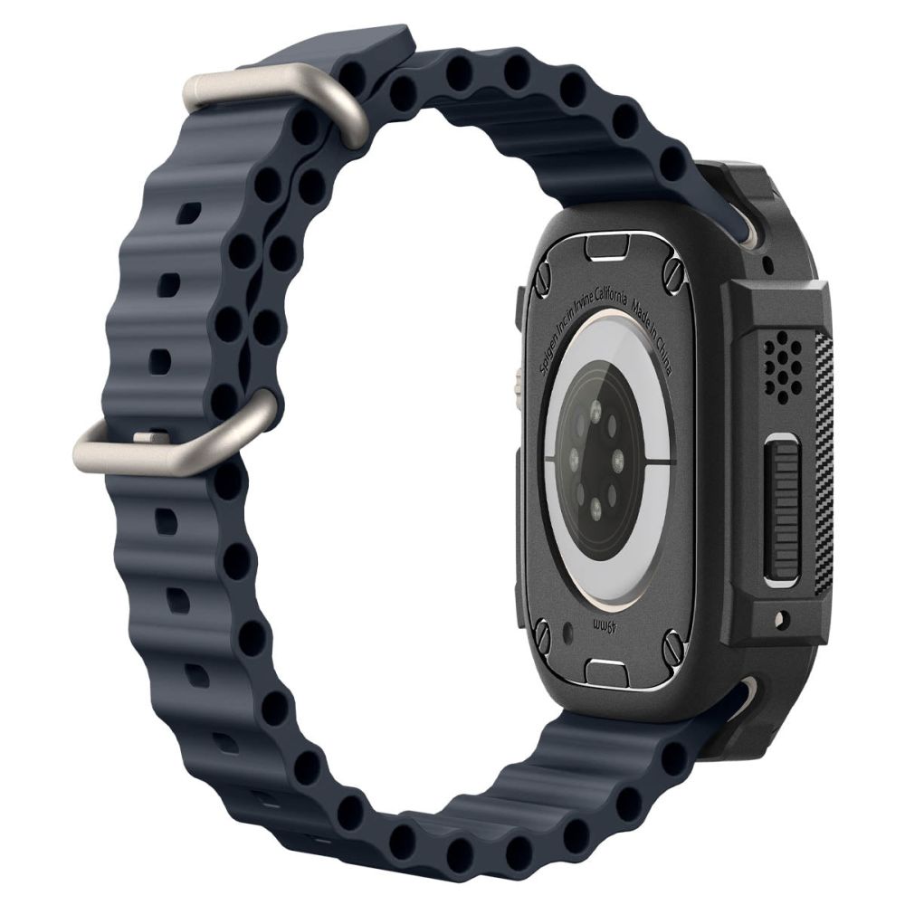 Spigen Rugged Armor-etui til Apple Watch Ultra (49 mm) – mat sort