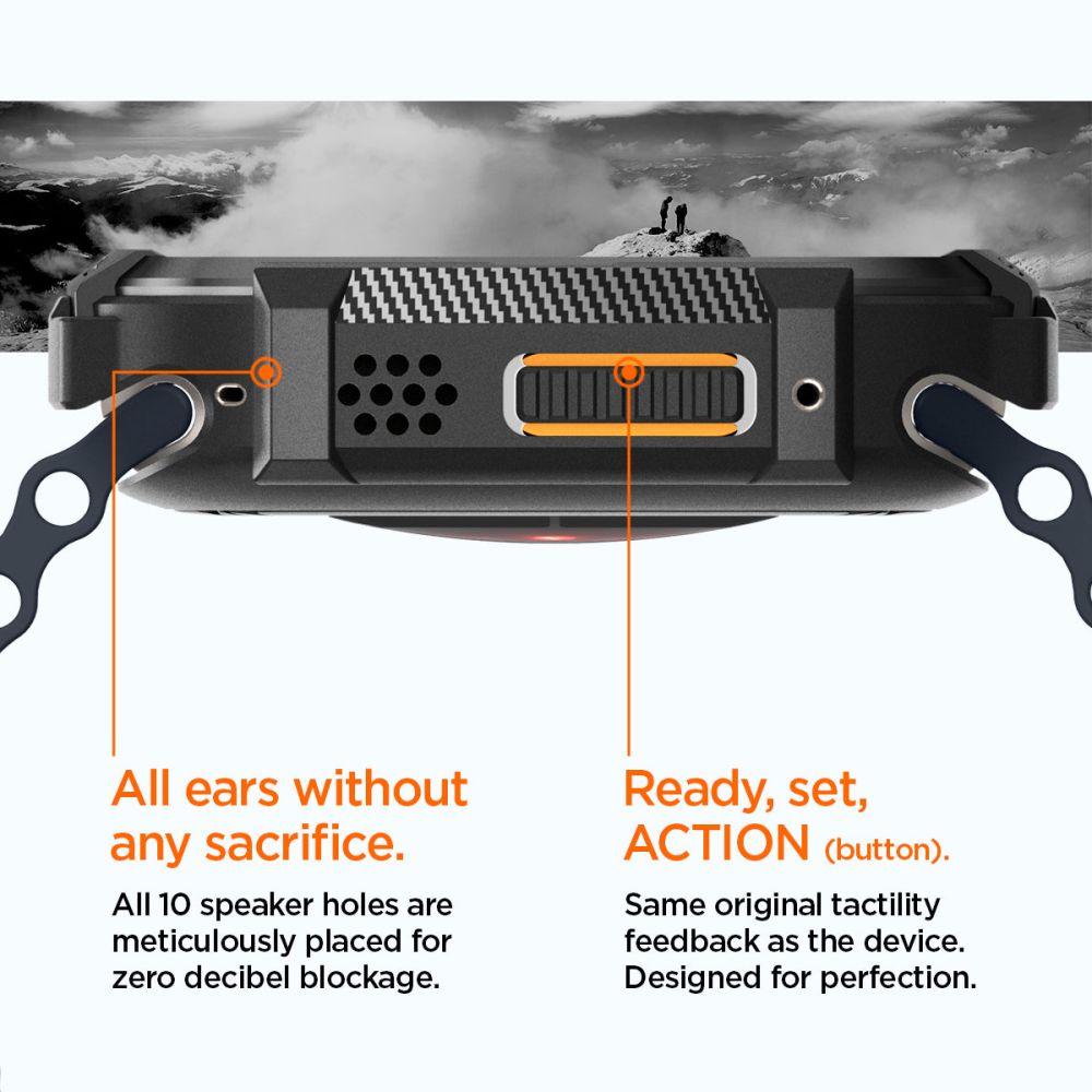 Spigen Rugged Armor-etui til Apple Watch Ultra (49 mm) – mat sort