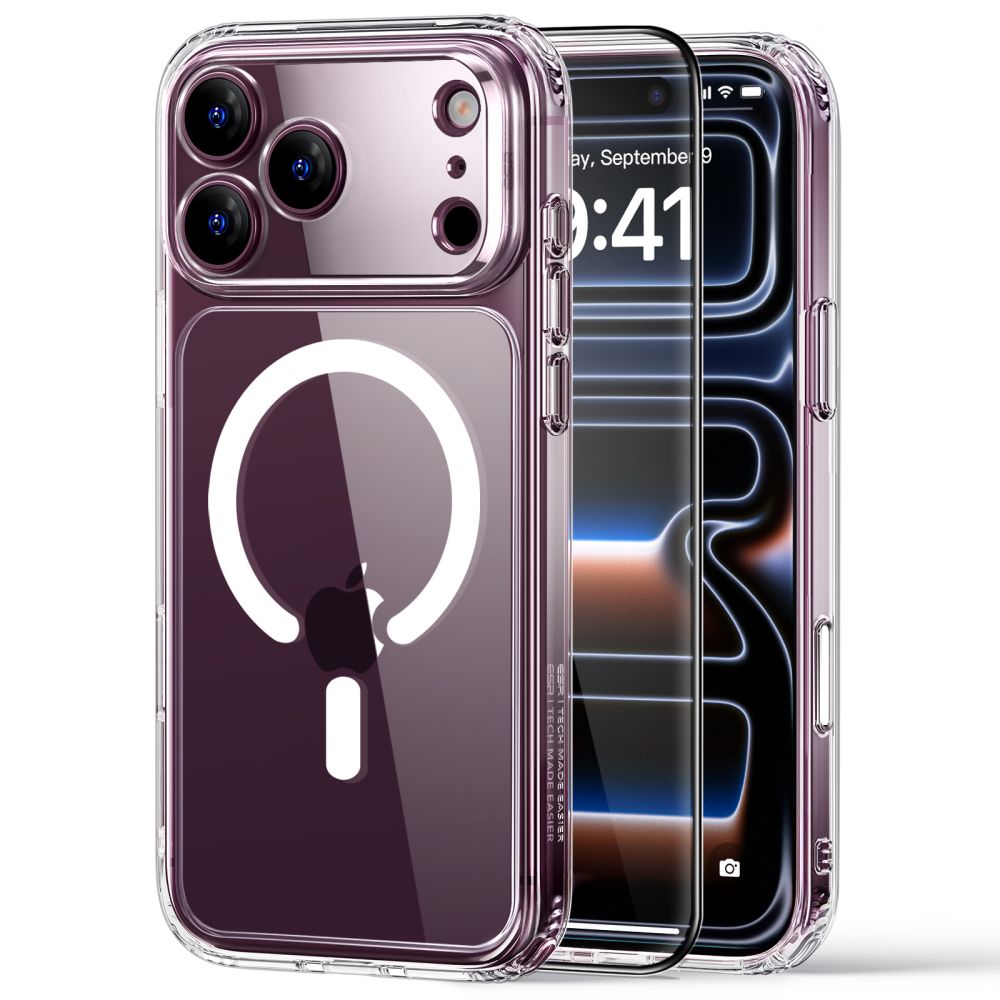 ESR Classic Hybrid MagSafe-fodral för iPhone 18 Pro / 17 Pro – transparent