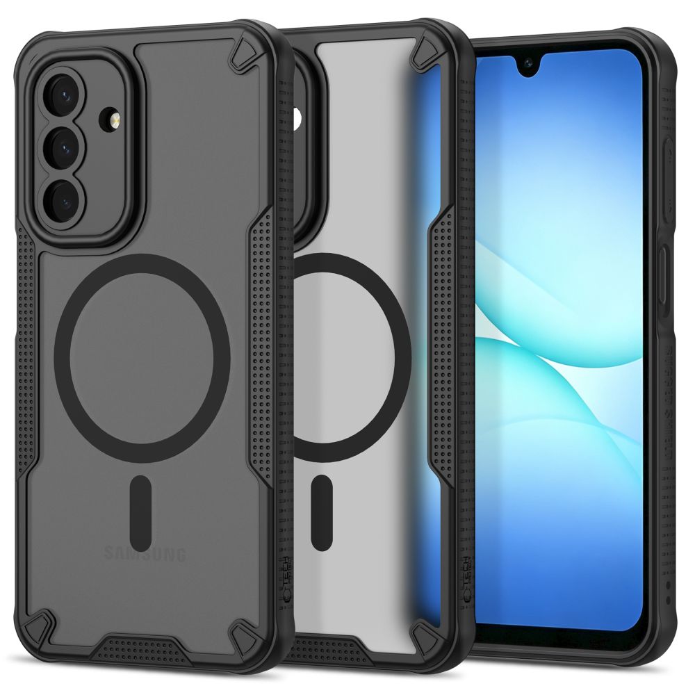 Tech-Protect Rugged Shield MagSafe-fodral för Samsung Galaxy A17 / A18 / A26 4G / 5G – matt svart