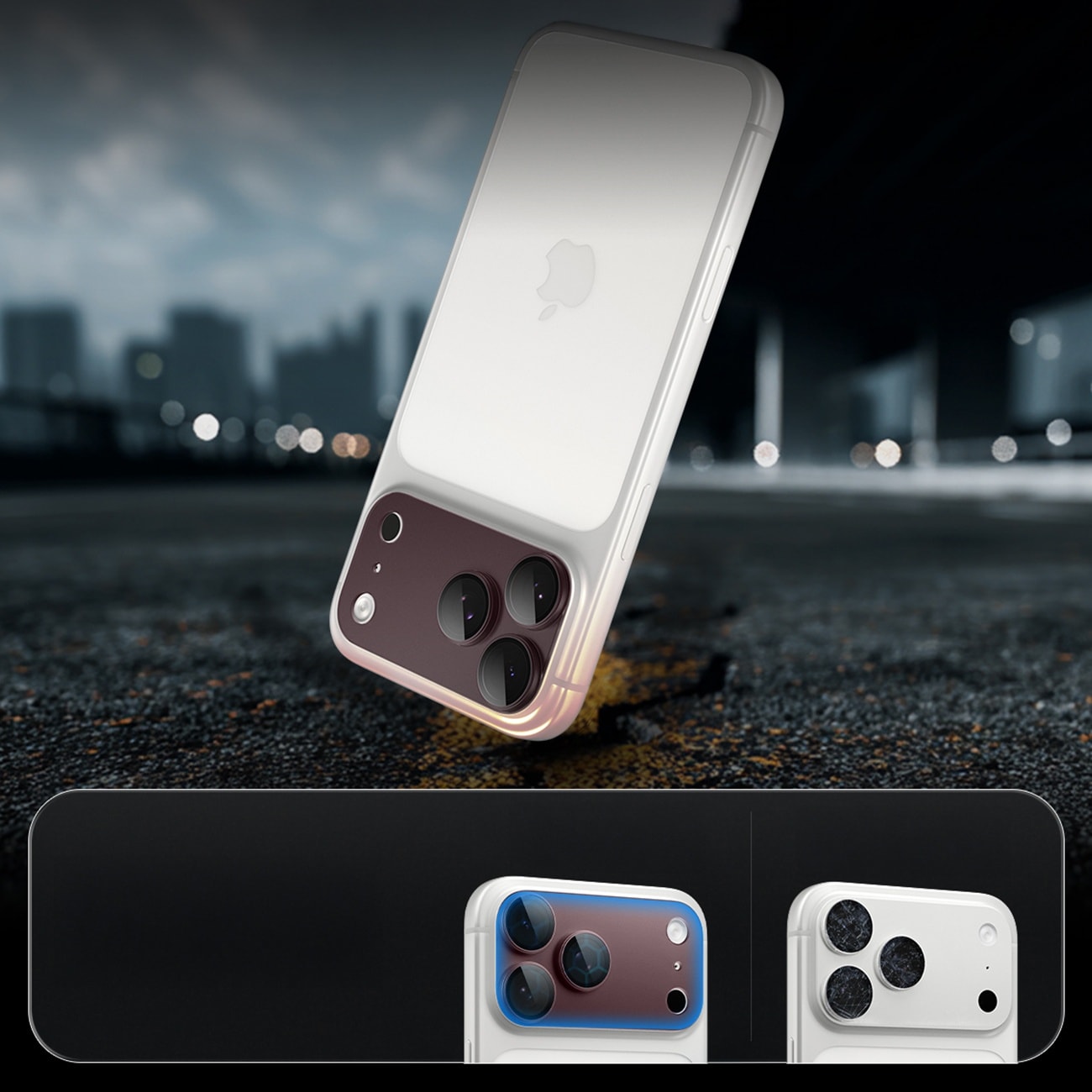 Spigen Optik Pro XL GLAS.TR EZ FIT hærdet glas til iPhone 18 Pro Max – Dark Cherry
