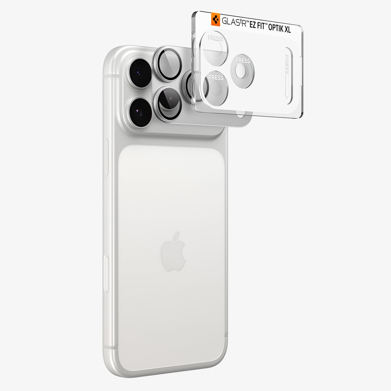 Spigen Optik Pro XL GLAS.TR EZ FIT hærdet glas til iPhone 18 Pro Max – Sølv