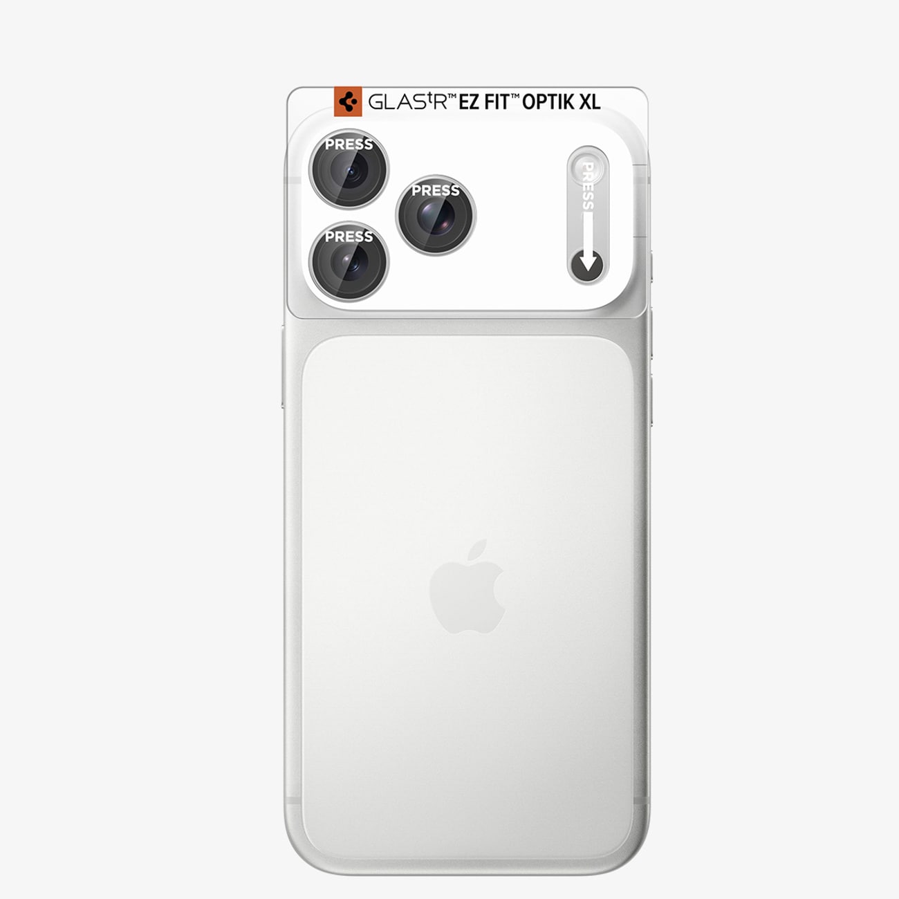 Spigen Optik Pro XL GLAS.TR EZ FIT hærdet glas til iPhone 18 Pro Max – Sølv