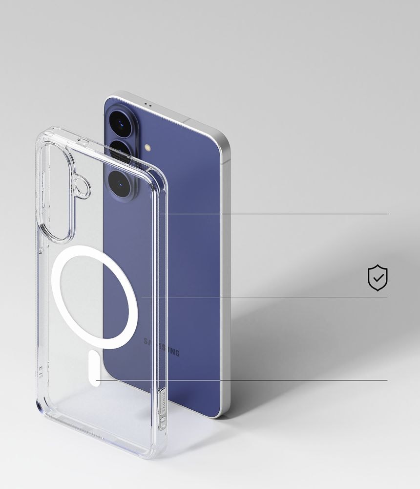 Ringke Fusion MagSafe-etui til Samsung Galaxy S26 FE – gennemsigtigt