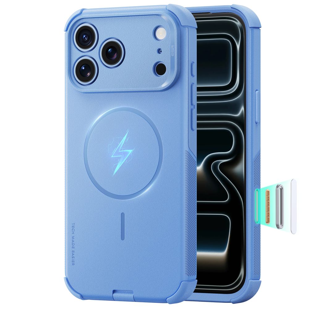 ESR Cyber ​​Tough MagSafe-fodral för iPhone 18 Pro Max / 17 Pro Max – ljusblått