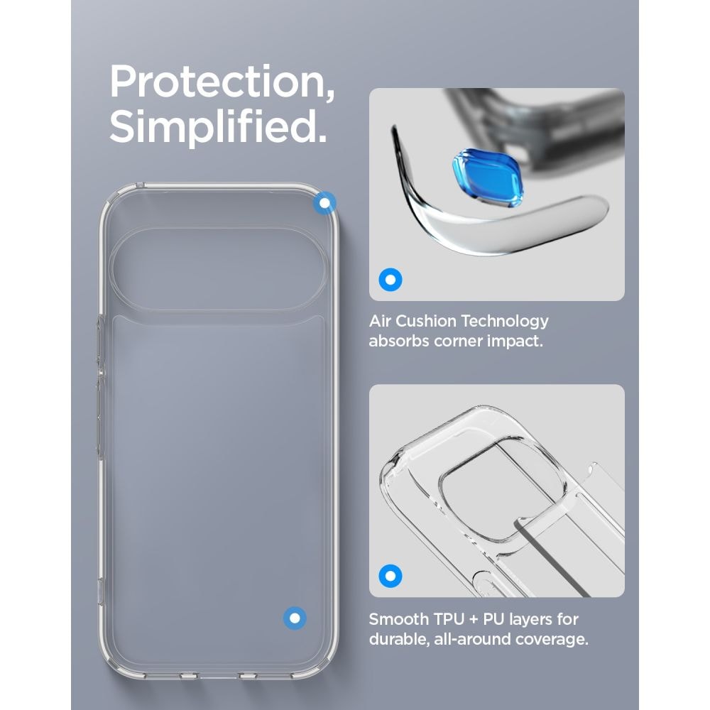 Spigen Ultra Hybrid-etui til Google Pixel 11 – gennemsigtigt