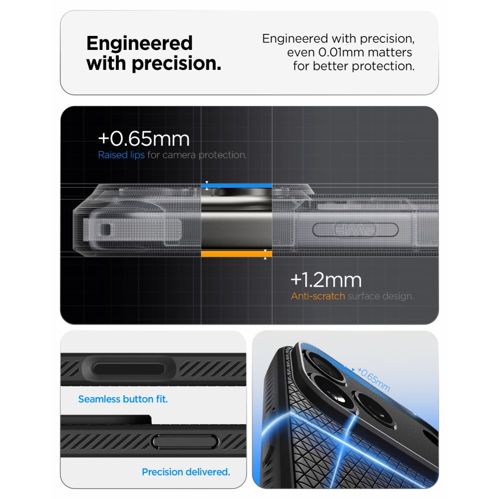 Spigen Liquid Air-etui til iPhone 18 Pro Max / 17 Pro Max – mat sort