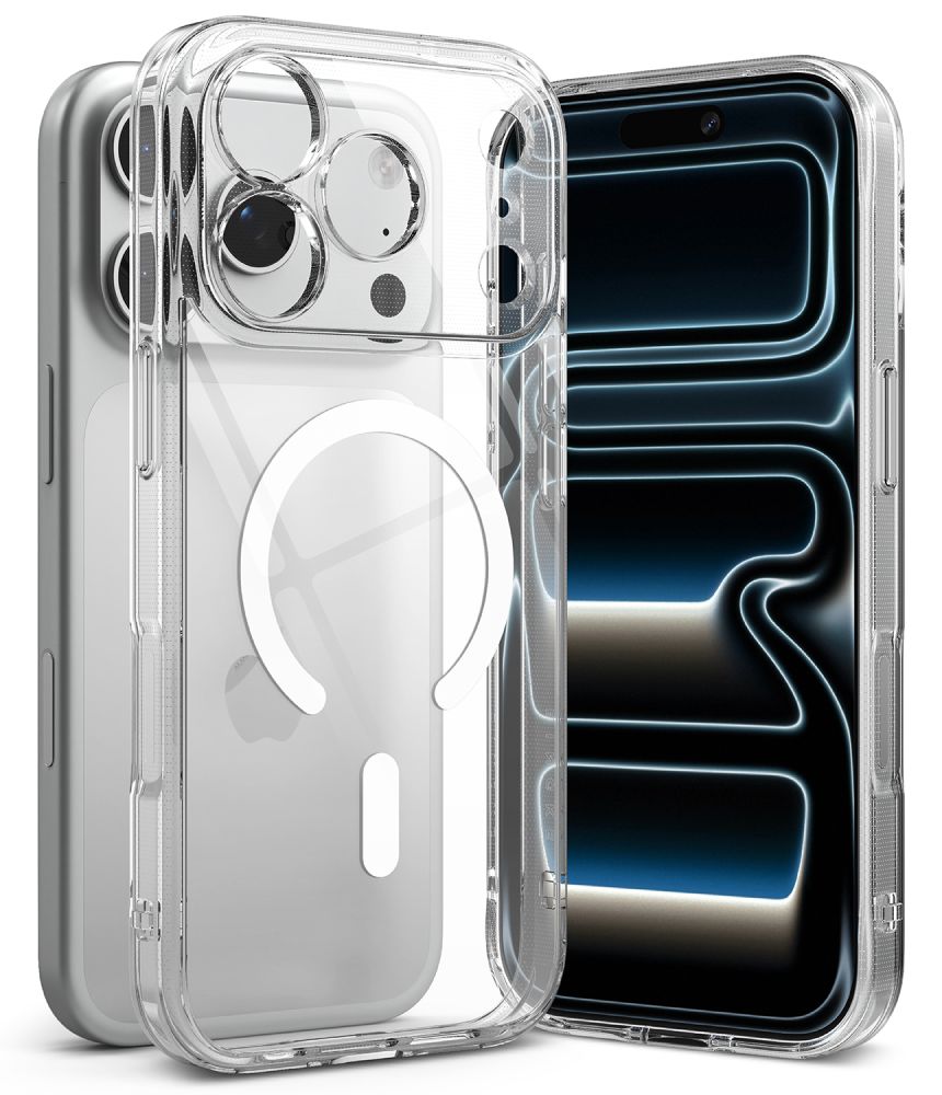 Ringke Fusion magnetiskt MagSafe-fodral för iPhone 18 Pro / 17 Pro – genomskinligt