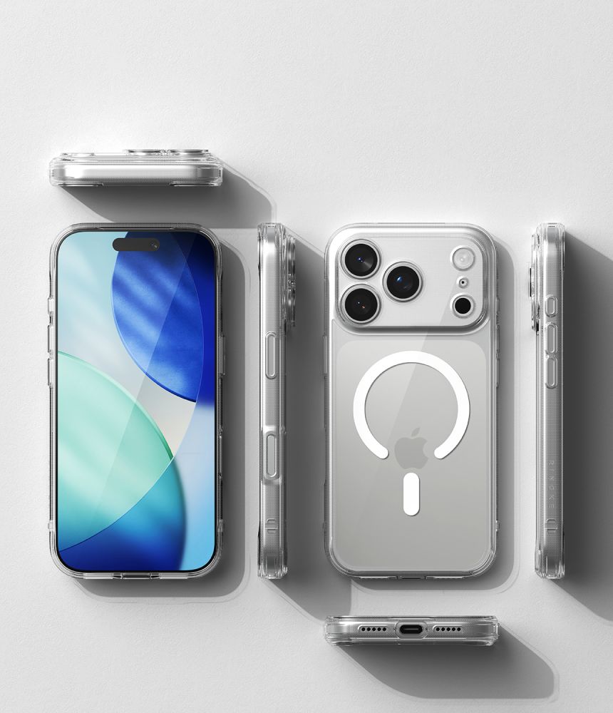 Ringke Fusion magnetisk MagSafe-etui til iPhone 18 Pro / 17 Pro – gennemsigtigt