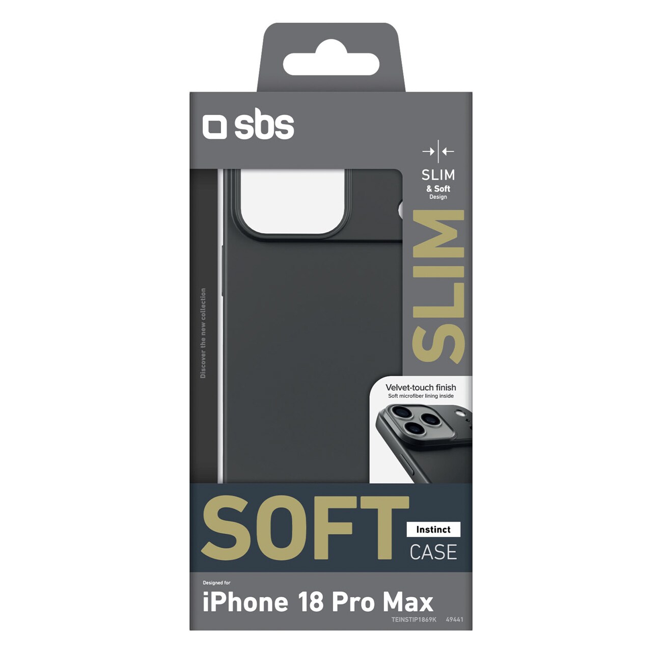 SBS Instinct-etui til iPhone 18 Pro Max / 17 Pro Max – Sort