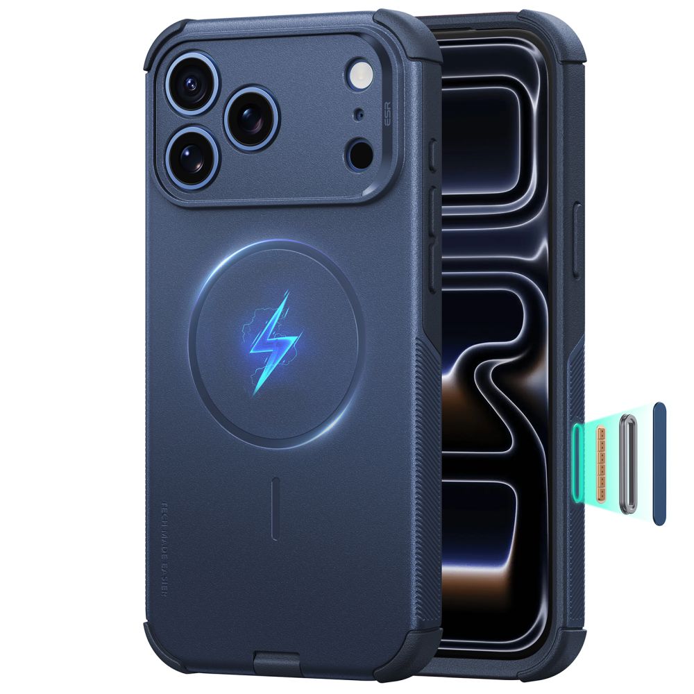 ESR Cyber Tough MagSafe-fodral för iPhone 18 Pro Max / 17 Pro Max – marinblå