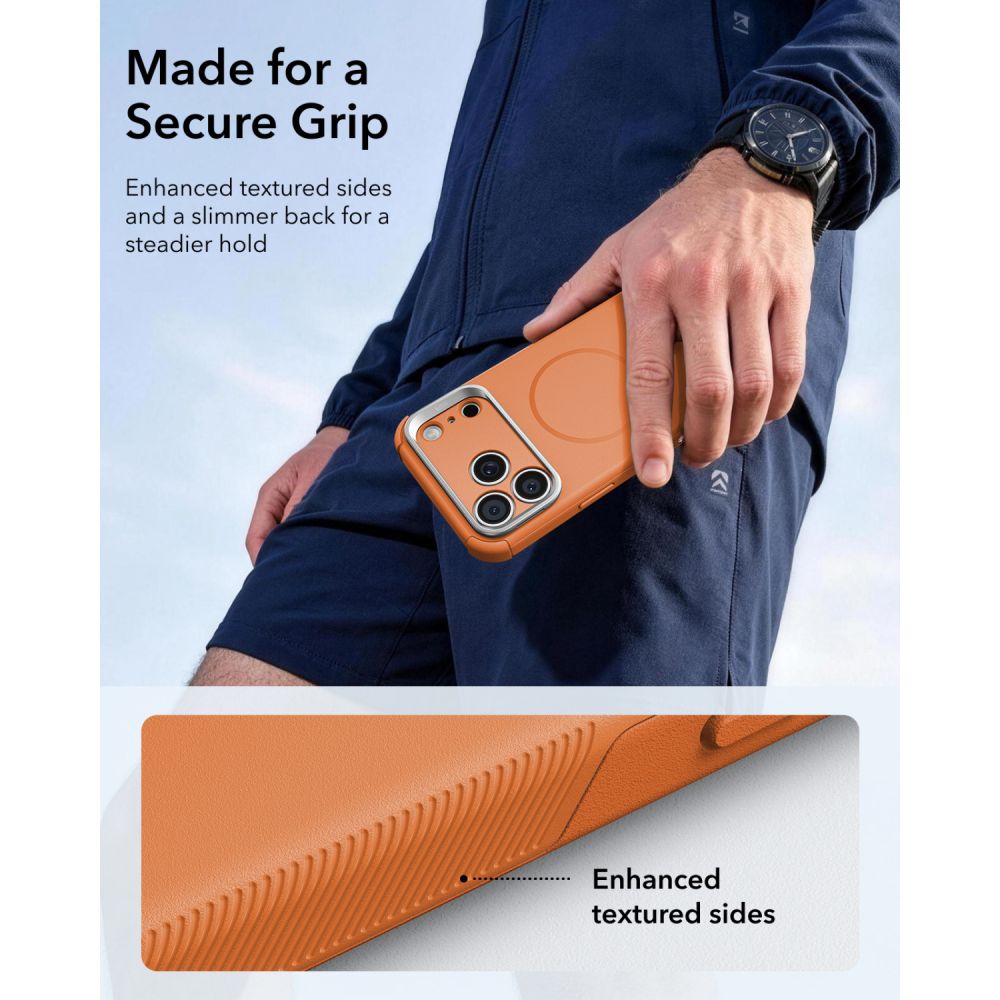 ESR Cyber ​​Tough Kickstand MagSafe-etui til iPhone 18 Pro / 17 Pro – Orange