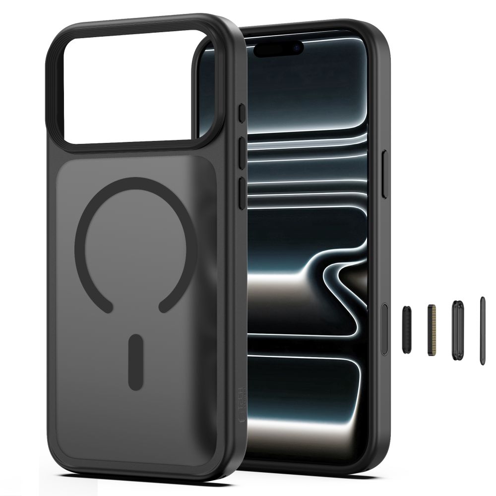 Tech-Protect Magmat Magsafe CC-etui til iPhone 18 Pro Max / 17 Pro Max – mat sort