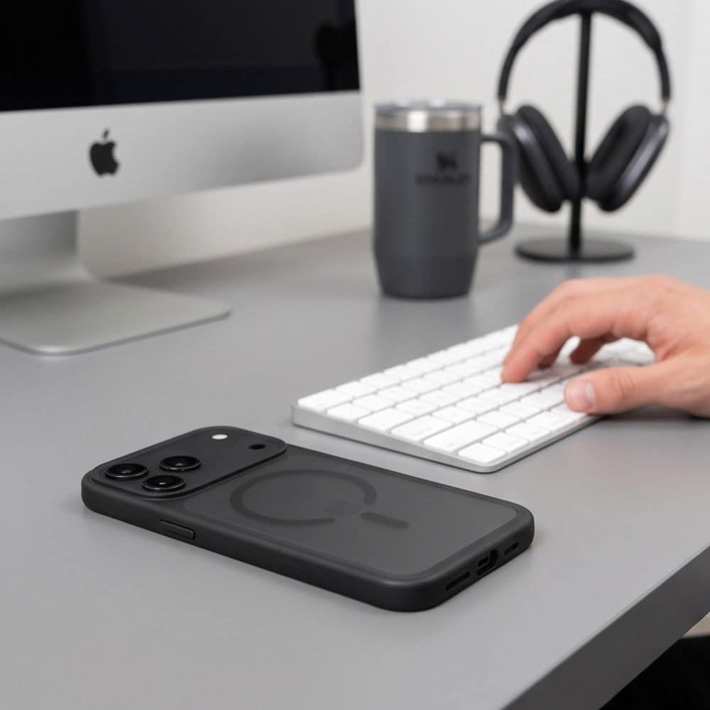 Tech-Protect Magmat Magsafe CC-etui til iPhone 18 Pro Max / 17 Pro Max – mat sort