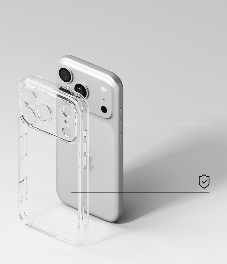 Ringke Fusion-etui til iPhone 18 Pro / 17 Pro – gennemsigtigt