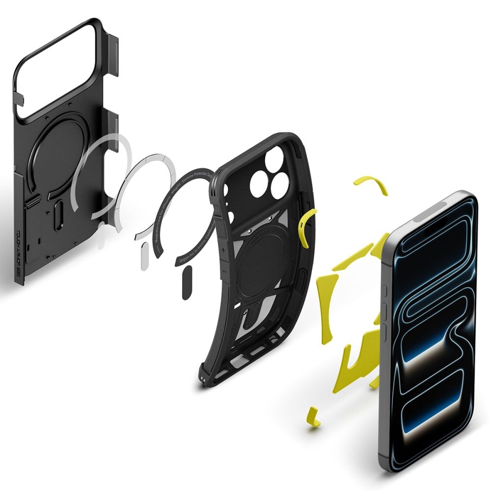 Spigen Tough Armor MagSafe-etui til iPhone 18 Pro / 17 Pro – sort