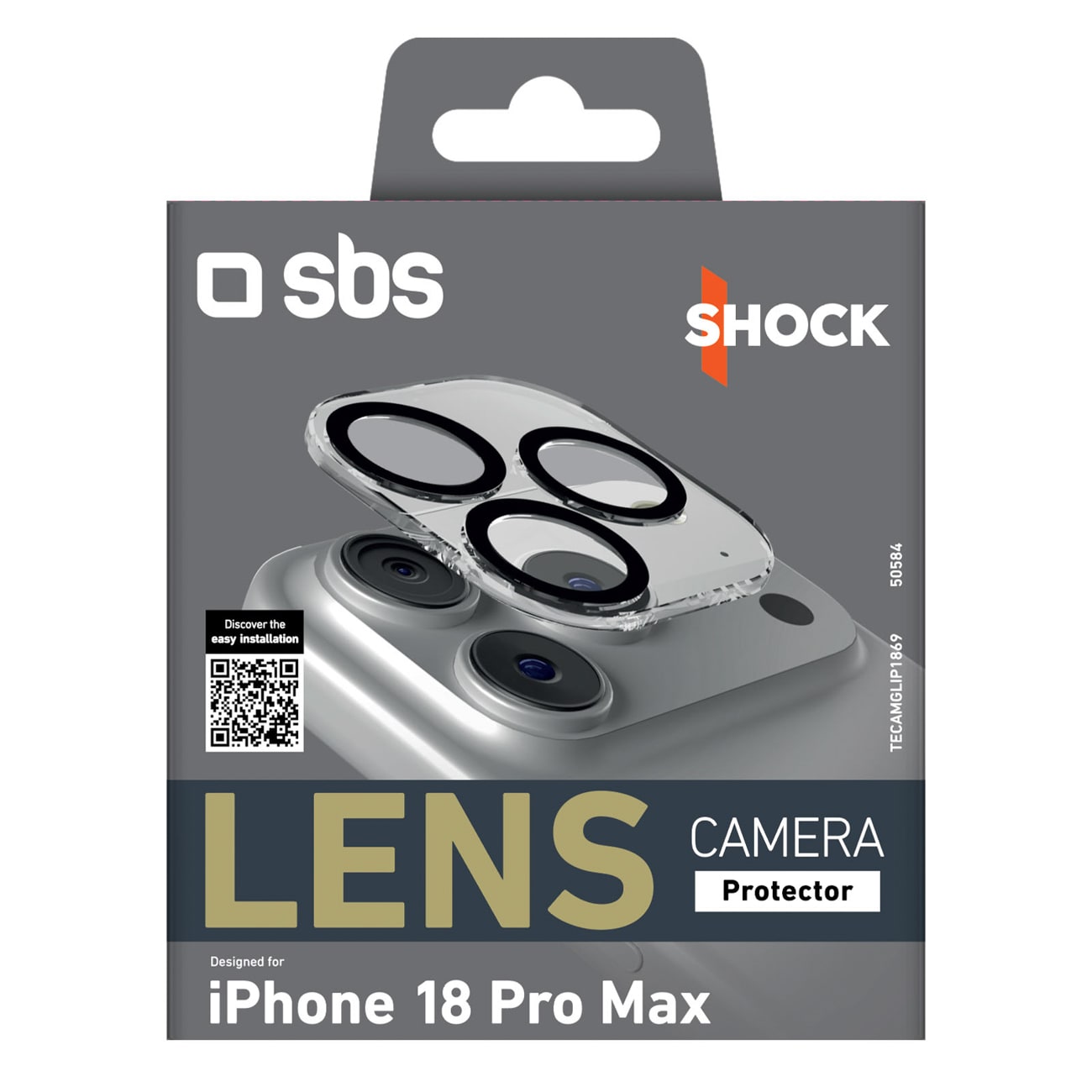 SBS-linsebeskyttelse til iPhone 18 Pro Max