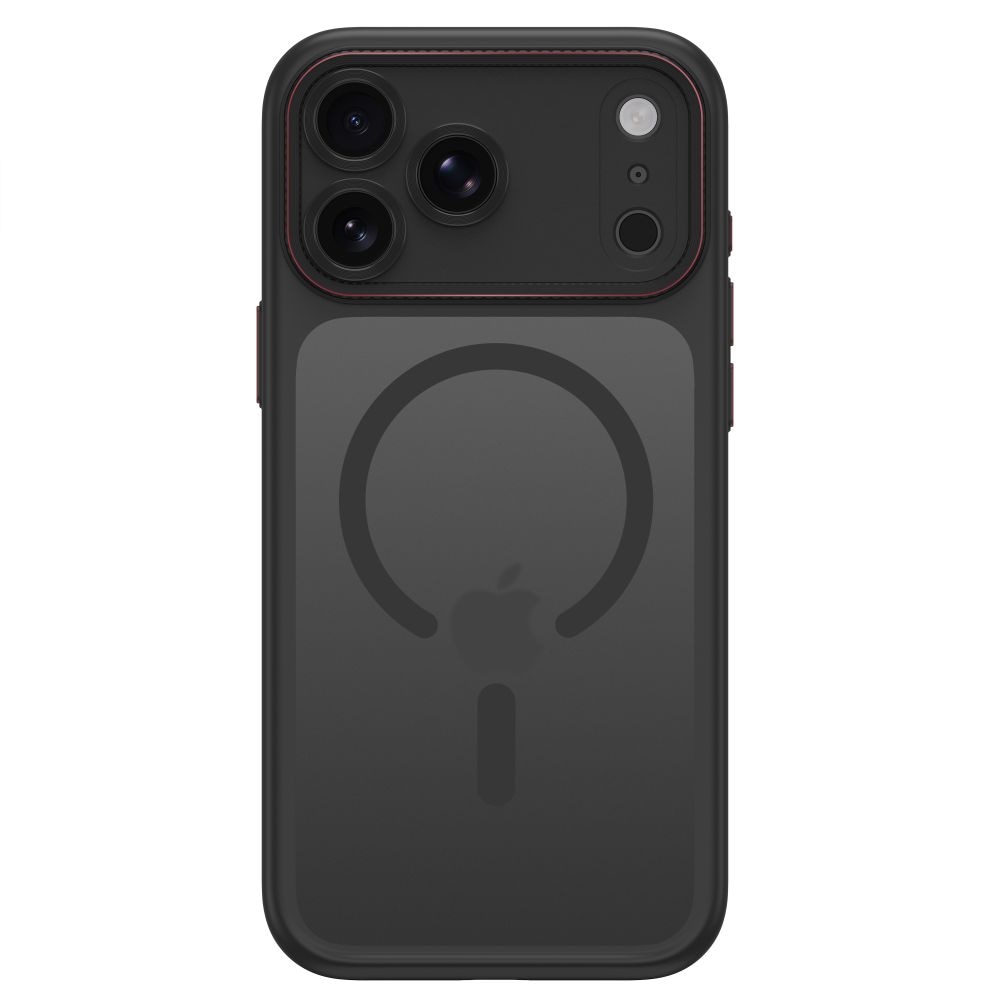 Tech-Protect MagCam MagSafe-etui til iPhone 18 Pro Max / 17 Pro Max – mat sort og rød