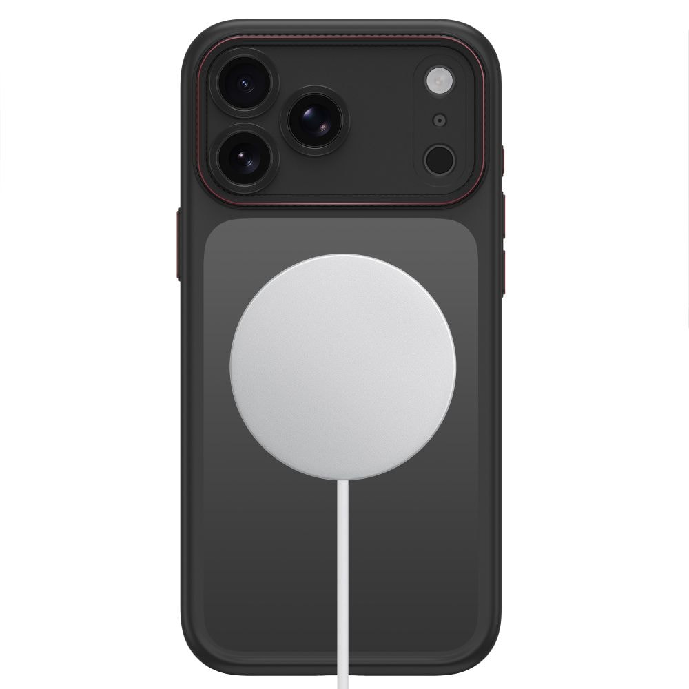 Tech-Protect MagCam MagSafe-etui til iPhone 18 Pro Max / 17 Pro Max – mat sort og rød