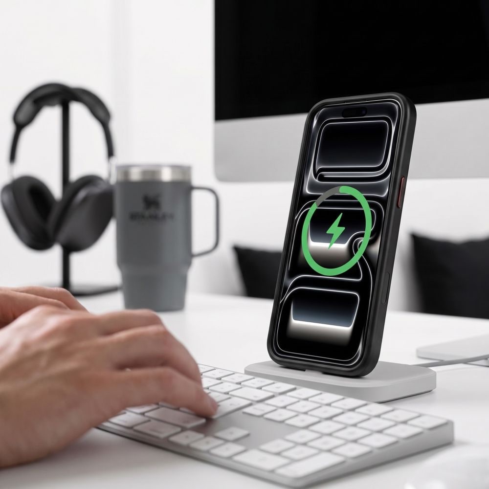 Tech-Protect MagCam MagSafe-etui til iPhone 18 Pro Max / 17 Pro Max – mat sort og rød
