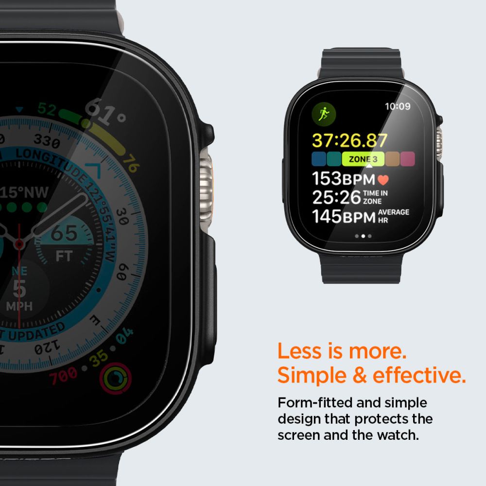 Spigen Thin Fit 360-fodral till Apple Watch Ultra (49 mm) – Svart