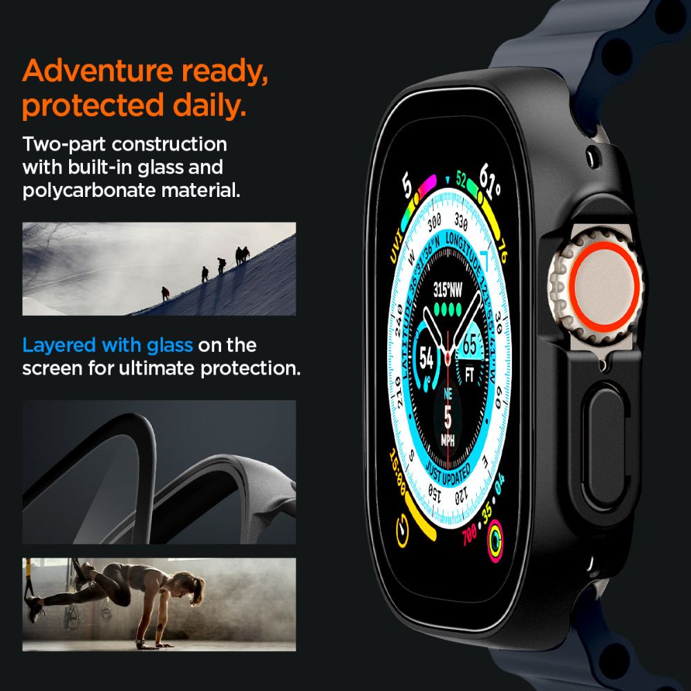 Spigen Thin Fit 360-fodral till Apple Watch Ultra (49 mm) – Svart