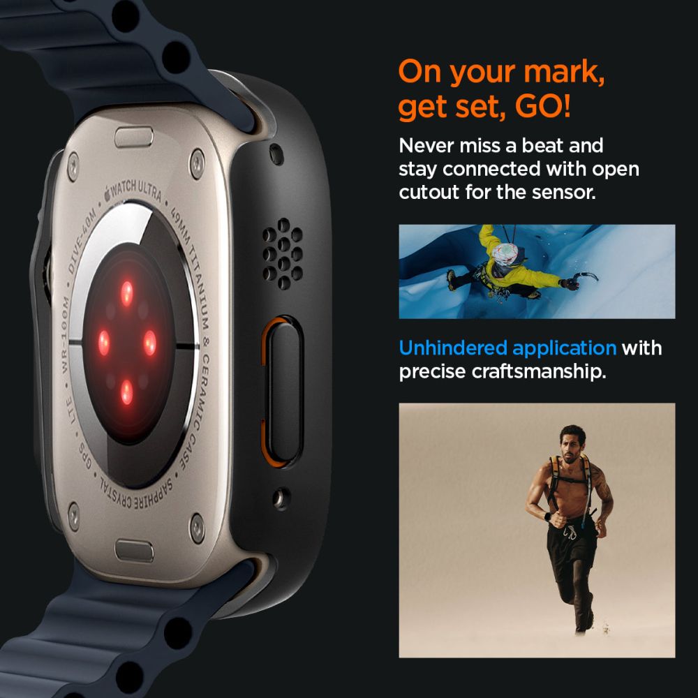 Spigen Thin Fit 360-fodral till Apple Watch Ultra (49 mm) – Svart