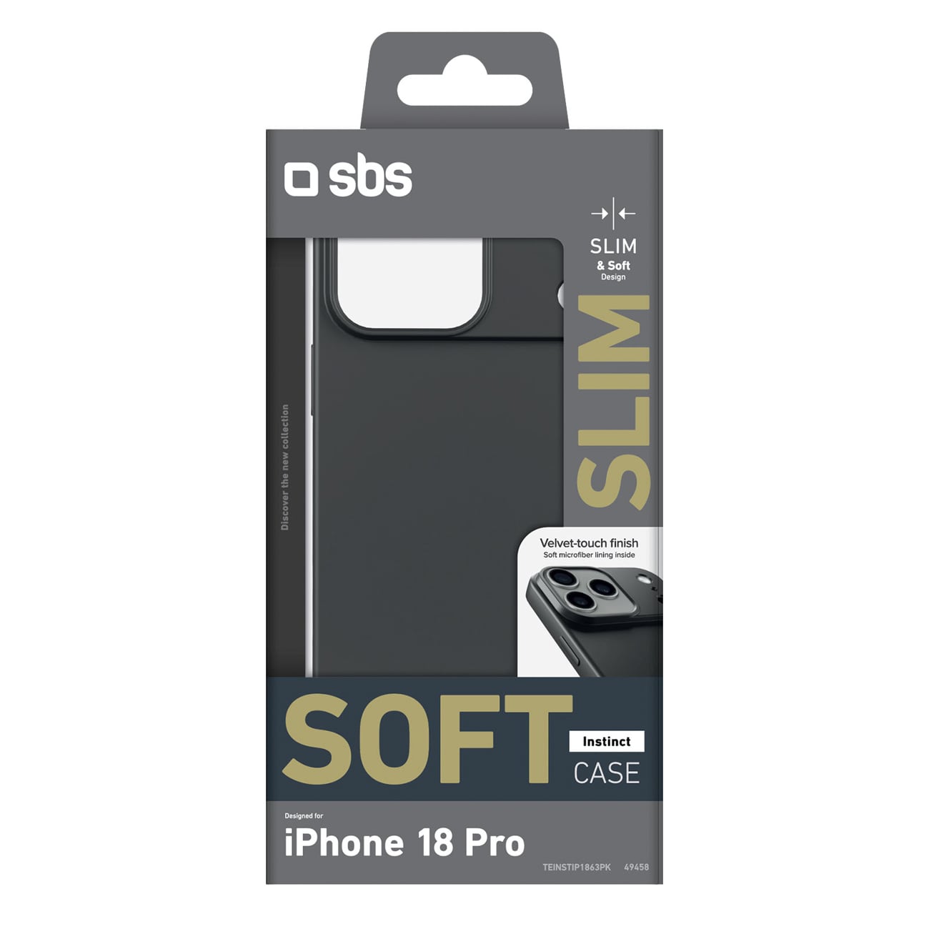 SBS Instinct-etui til iPhone 18 Pro / 17 Pro – Sort