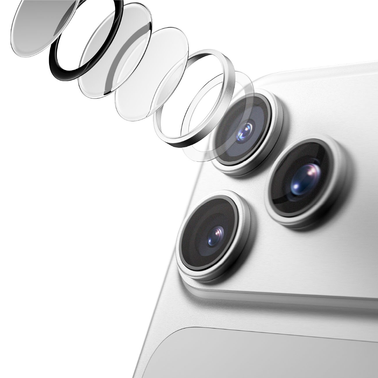 AmazingThing Titan Vision-linse i safir til iPhone 18 Pro / 18 Pro Max – sølv