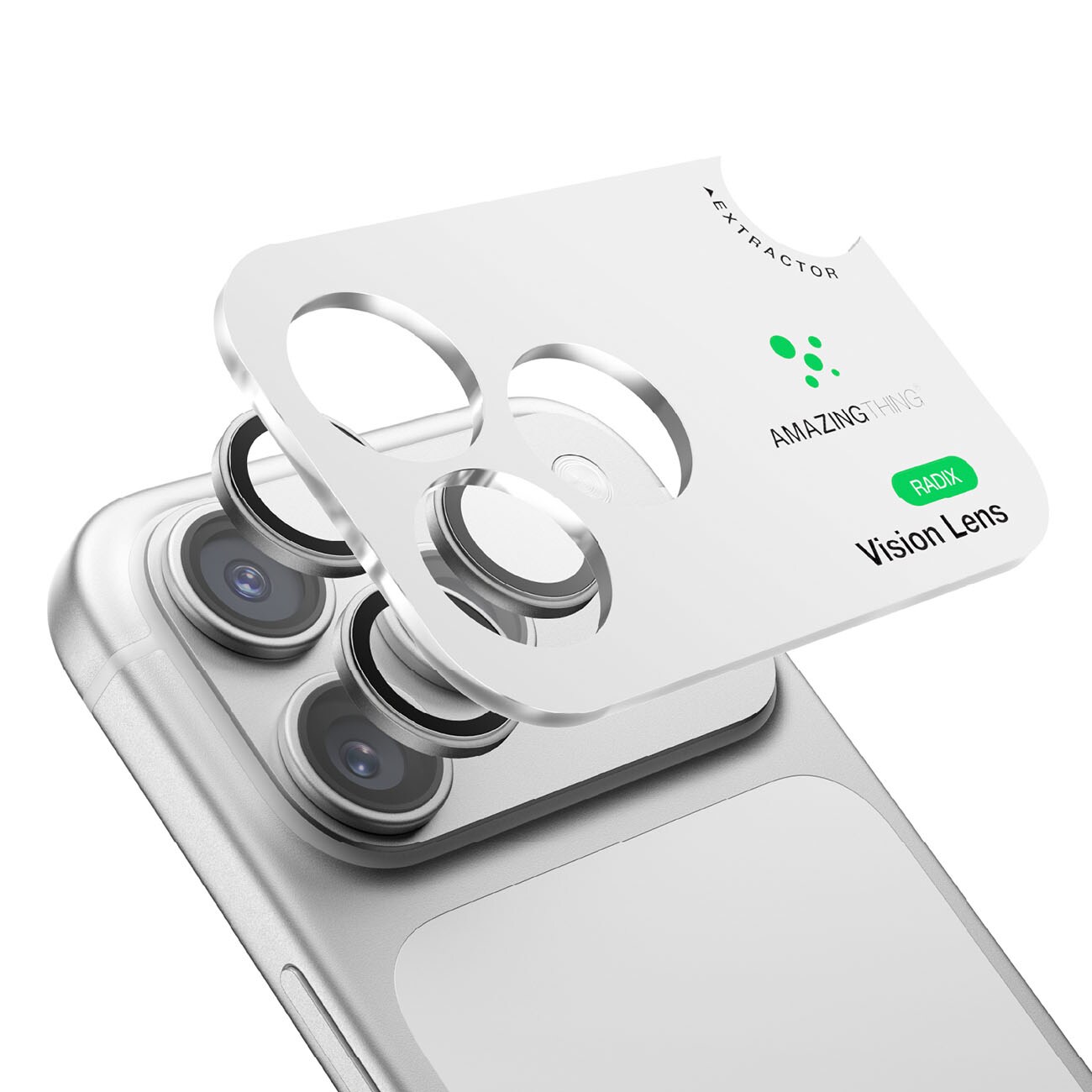 AmazingThing Titan Vision-linse i safir til iPhone 18 Pro / 18 Pro Max – sølv