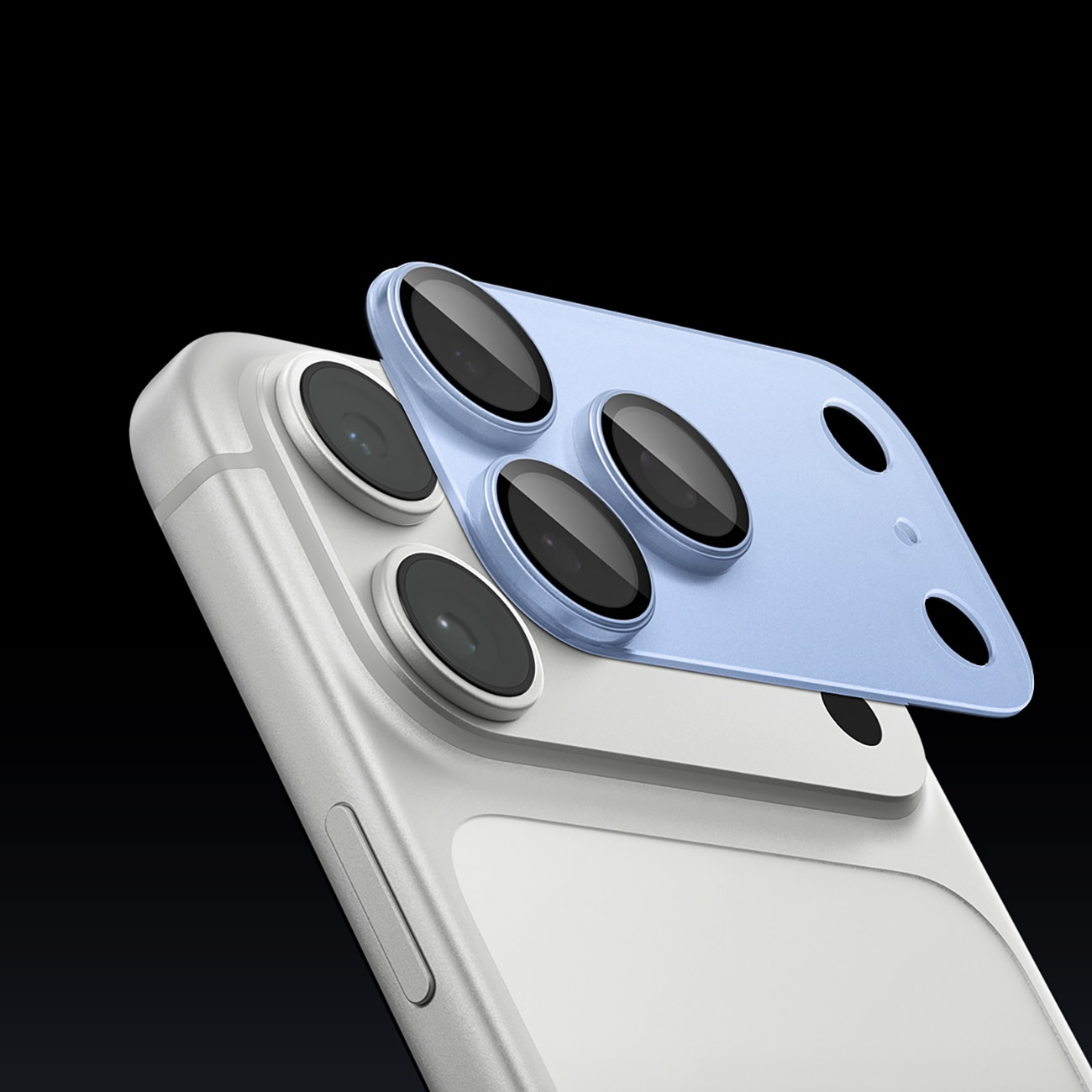 Spigen Optik Pro XL GLAS.TR EZ FIT kameraskærmbeskytter af hærdet glas til iPhone 18 Pro – Lysblå