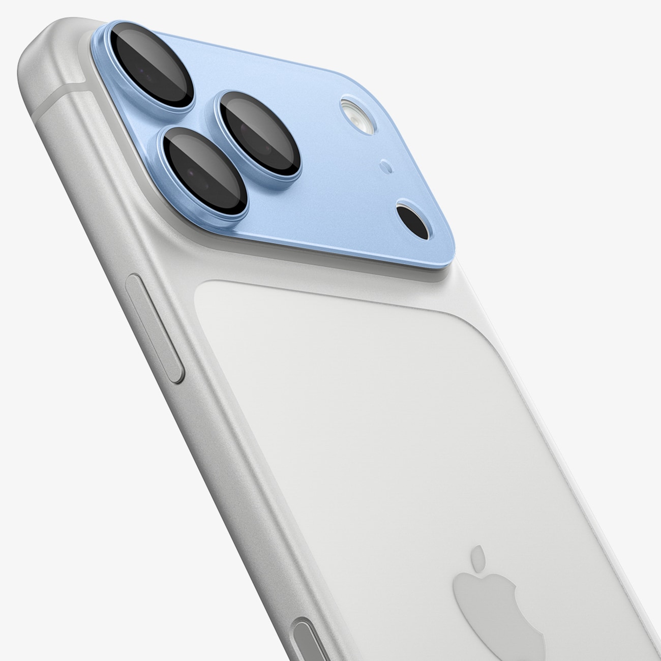 Spigen Optik Pro XL GLAS.TR EZ FIT kameraskærmbeskytter af hærdet glas til iPhone 18 Pro – Lysblå