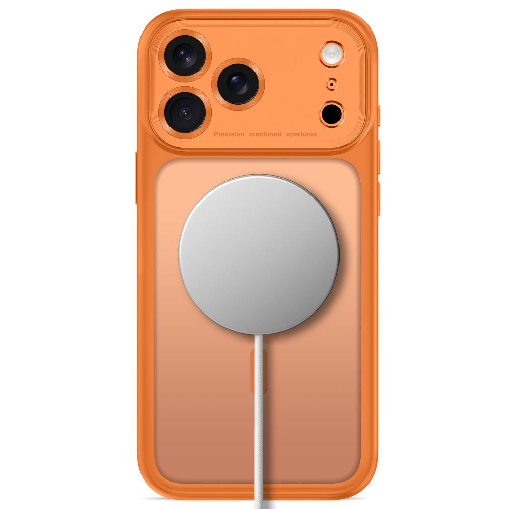 Tech-Protect MagPeak MagSafe CC-etui til iPhone 18 Pro / 17 Pro – mat orange