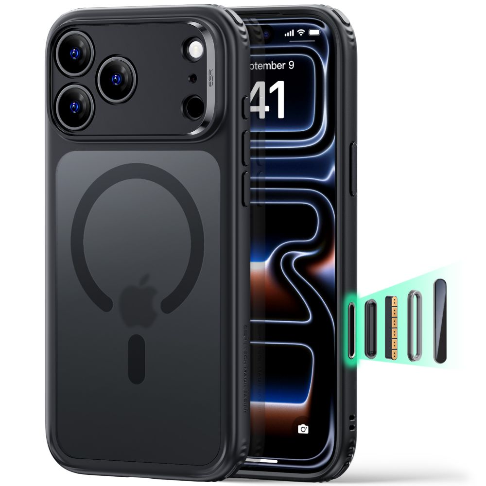 ESR Classic Hybrid MagSafe-fodral för iPhone 18 Pro Max / 17 Pro Max – Svart